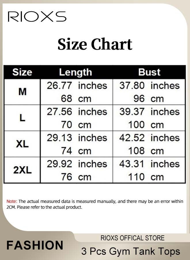 RIOXS - Men's 3 Pack Workout Gym Tank Tops, Running Bodybuilding Training Sleeveless T-Shirt, Spaghetti Strap Muscle Underwear Vest, Y-Back Workout Tank Tops, Lightweight Undershirts For Men, Quick Dry Sleeveless Swim Shirt, Athletic Summer Beach T Shirts - Image 1