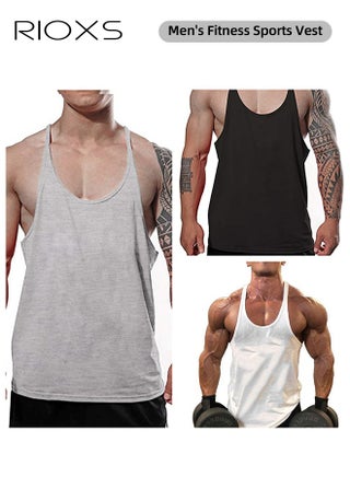 Men's 3 Pack Workout Gym Tank Tops, Running Bodybuilding Training Sleeveless T-Shirt, Spaghetti Strap Muscle Underwear Vest, Y-Back Workout Tank Tops, Lightweight Undershirts For Men, Quick Dry Sleeveless Swim Shirt, Athletic Summer Beach T Shirts - pzsku/ZFB38AB7EDD65E19B41FDZ/45/1750239810/a65db071-4189-4bf6-9b74-16fa541e7005