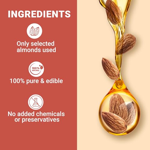 UPAKARMA Cold Pressed Sweet Almond Oil | 100% Pure & Natural Badam Rogan Oil for Face, Skin, Hair & Body | Nourishing & Hydrating Oil – 100 ml (Pack of 2) - Image 3