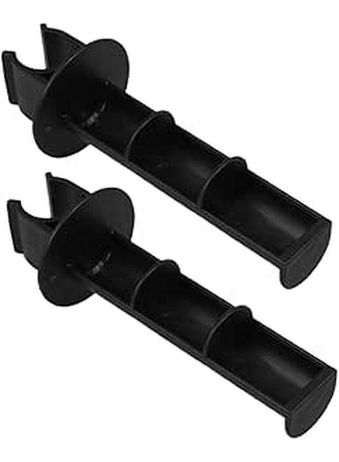Adhesive Toilet Paper Holder Black 2 Pack Bathroom Hardware Spindle Replacement - Image 1