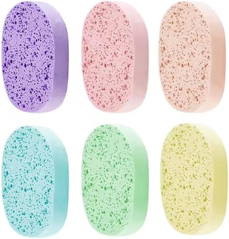 1pc Supple Cleansing Sponges for Face Gentle Exfoliating Face Wash Pads Makeup Removal and Deep Cleansing for Skin Types Blueberry Orange Lavender Designs-MULTICOLOR - Image 1