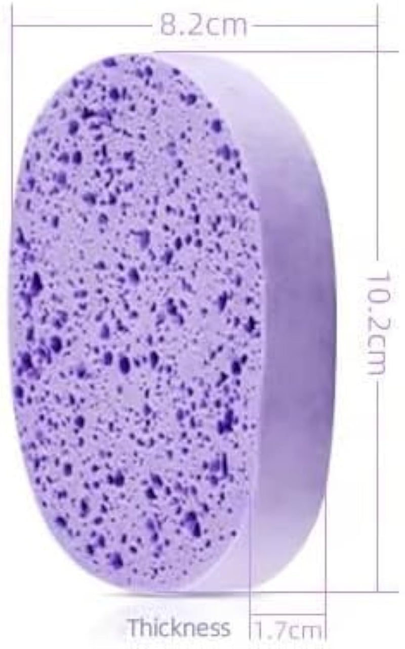 1pc Supple Cleansing Sponges for Face Gentle Exfoliating Face Wash Pads Makeup Removal and Deep Cleansing for Skin Types Blueberry Orange Lavender Designs-MULTICOLOR - Image 2