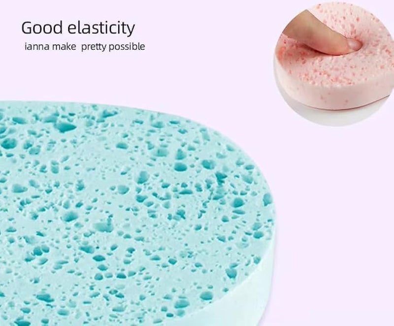 1pc Supple Cleansing Sponges for Face Gentle Exfoliating Face Wash Pads Makeup Removal and Deep Cleansing for Skin Types Blueberry Orange Lavender Designs-MULTICOLOR - Image 5