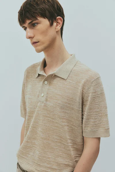 H&M Regular Fit Fine-knit polo shirt