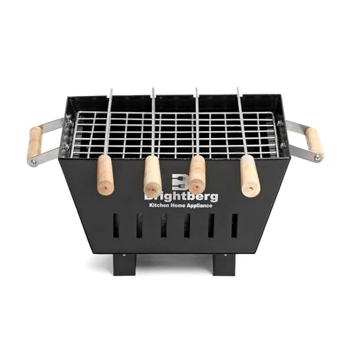 BRIGHTBERG Portable Barbeque Grill Set for Home | Charcoal BBQ Tandoori grill for Chicken, Paneer & Outdoor Cooking | Heavy-Duty Grill for Barbeque Lovers - Image 2