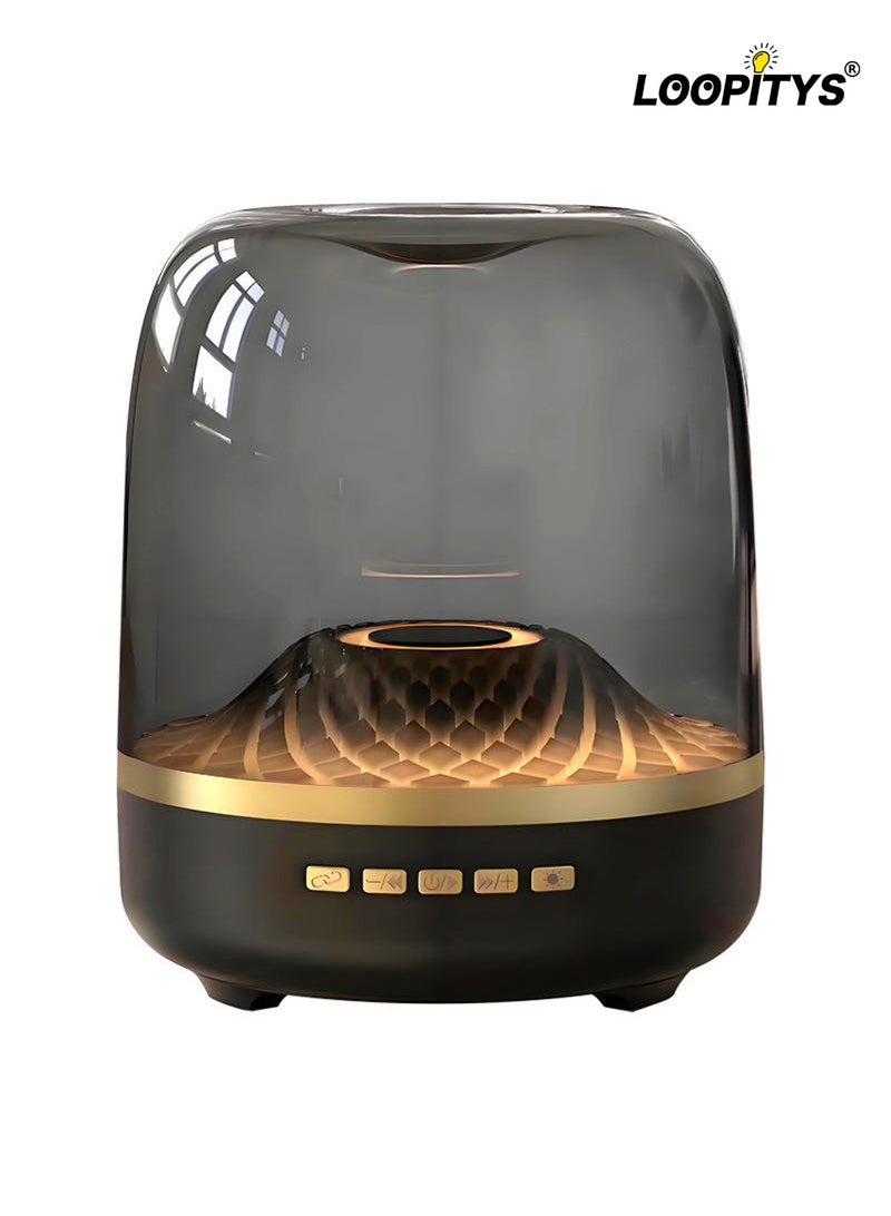 LOOPITYS Wireless Bluetooth speaker, RGB home high volume color glass subwoofer speaker, small speaker - Image 1