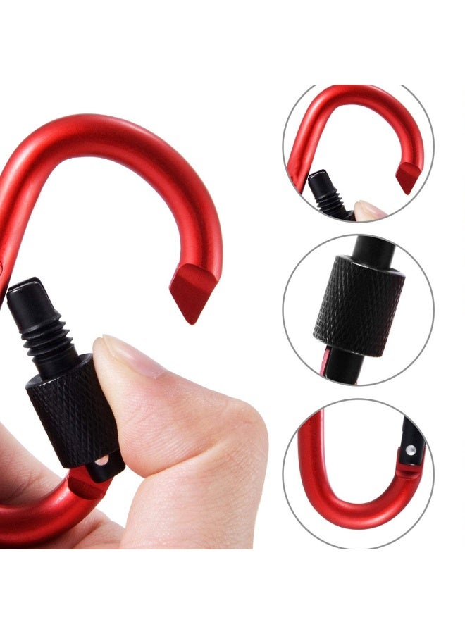 ويسفور 4 قطع من مشابك الكارابينر القابلة للقفل مقاس 3 بوصات - خطافات سريعة من الألومنيوم على شكل حرف D للاستخدام الخارجي - Image 5