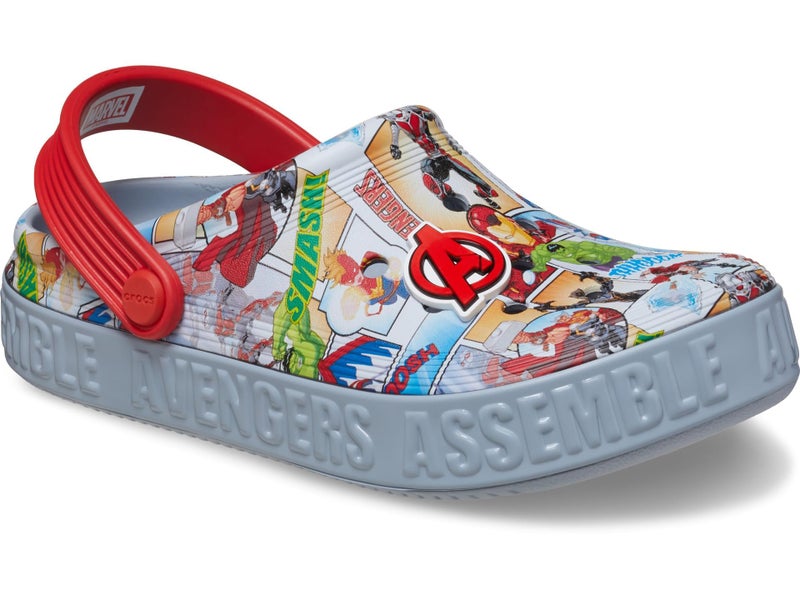 Crocs Avengers™ Off Court Clogs (Little Kid/Big Kid) Blue Grey 3 Little Kid M - Image 1