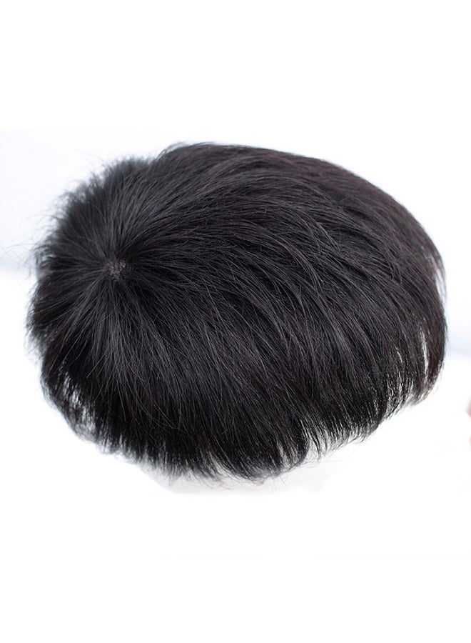 Men's wigs short hair, head hair replacement blocks to cover gray hair Mediterranean bald men's hair replacement pieces - Image 1