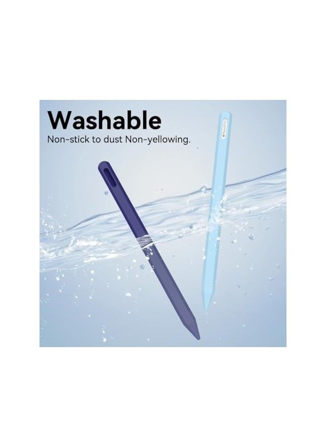 PROMASS - Silicone Case for Apple Pencil Pro 2024(Not for Apple Pencil 2nd),Soft Sleeve Holder Grip + Protective Nib Cover,Anti-Slip Pencil Holder Sleeve (Black) - Image 1