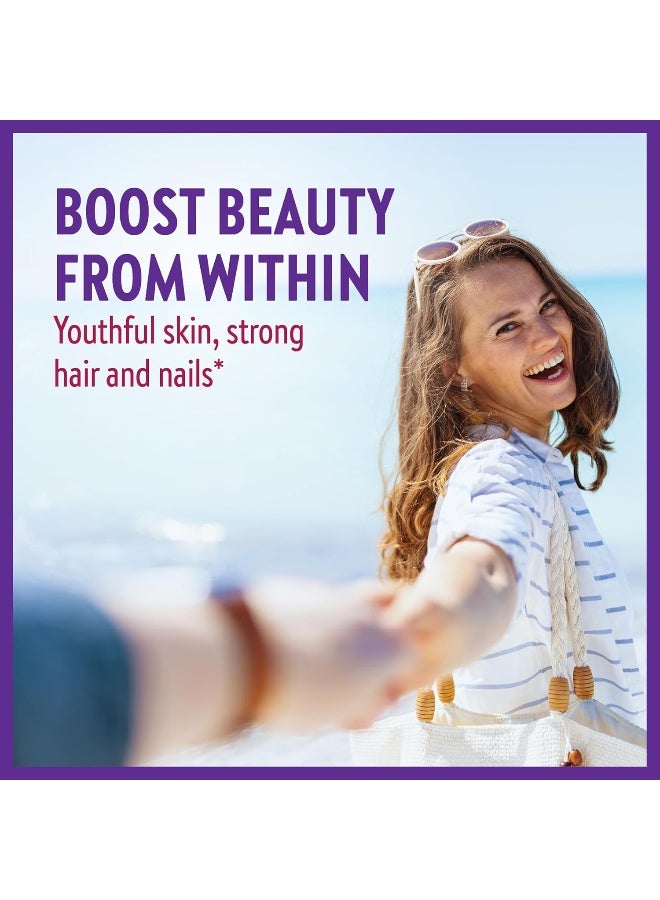 New Chapter Biotin Supplement, Vegan Hair Skin And Nails Vitamins With Fermented Biotin + Astaxanthin - 60 Count - Image 2