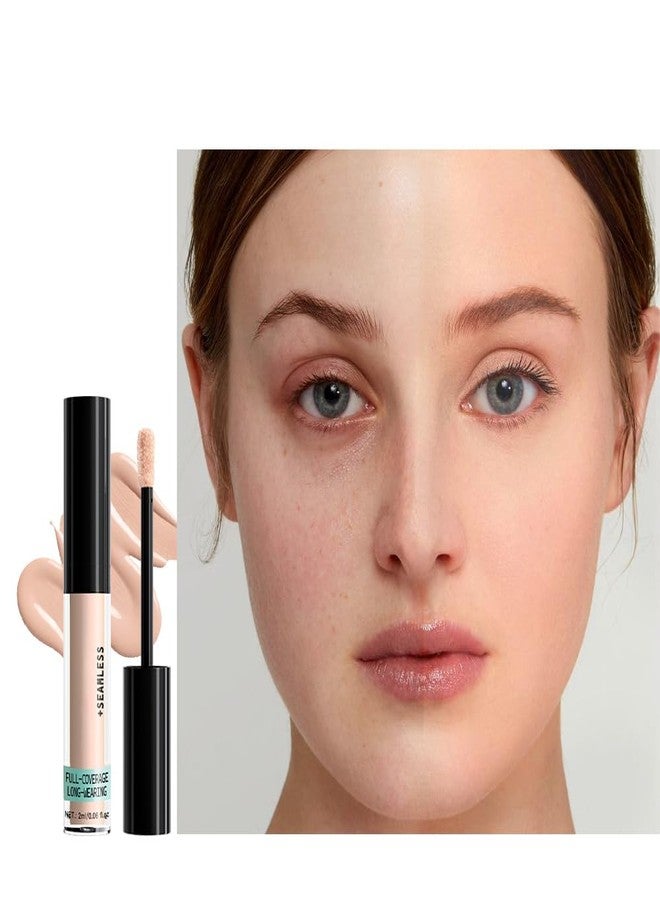 QIDSTERS Liquid Concealer for Older Women, Under Eye Brightener Full Coverage Concealer for Dark Circles, Spots, Lightweight Waterproof Foundation Makeup, Vegan & Cruelty-Free, 02 Light - Image 1