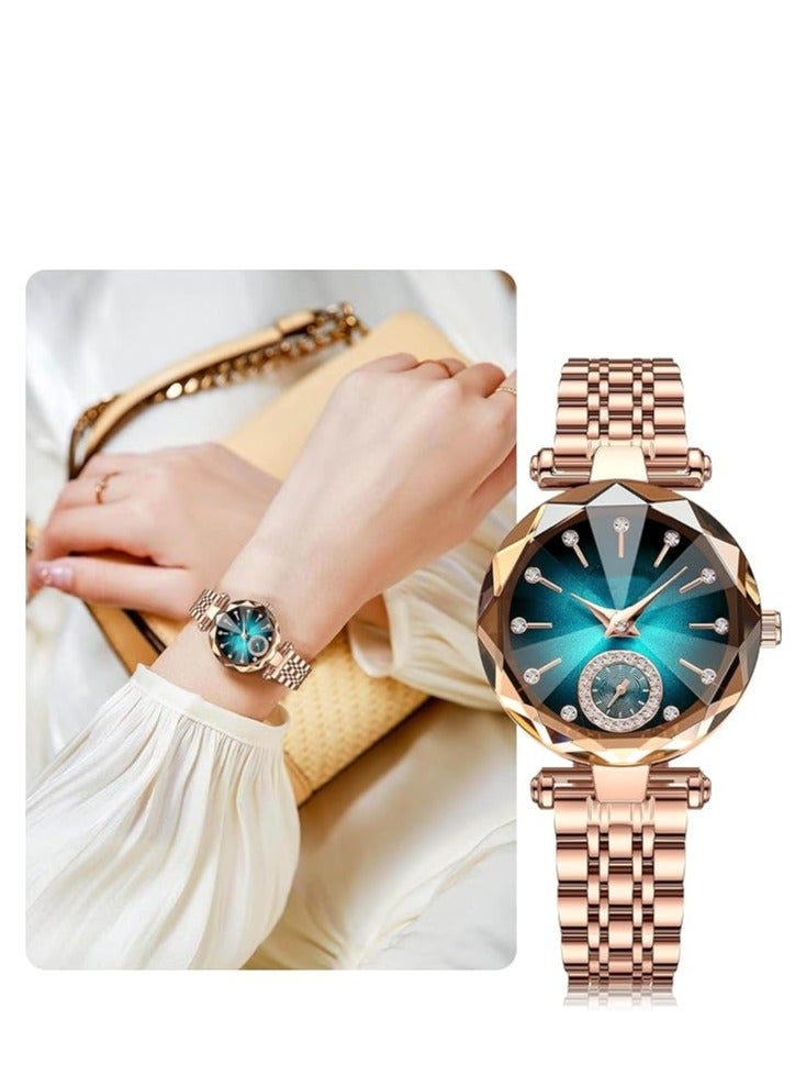Watches for Women , Fashion Analog Creative Diamond Dial Wrist Watch, Jewelry Gift for Wedding Anniversary Birthday - Image 2