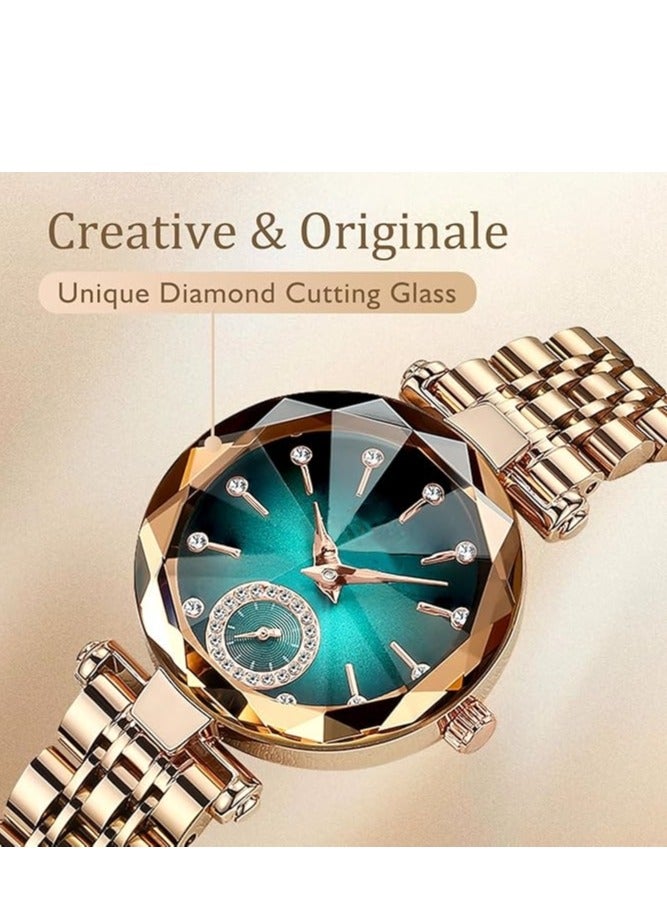 Watches for Women , Fashion Analog Creative Diamond Dial Wrist Watch, Jewelry Gift for Wedding Anniversary Birthday - Image 5