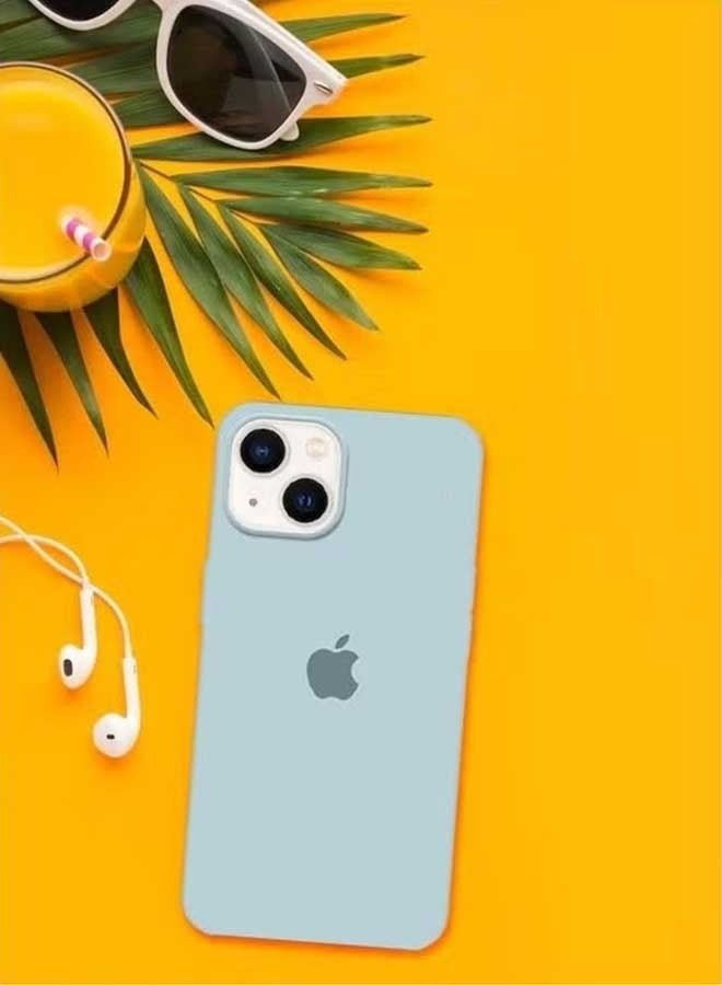 Ocean iPhone 15 Mobile Case Cover, Soft Liquid Silicone Protection Anti-Scratch Shockproof Accessories Slim Protective Back Cover with Microfiber Lining, for iPhone 15 Case (Light Blue) - Image 4