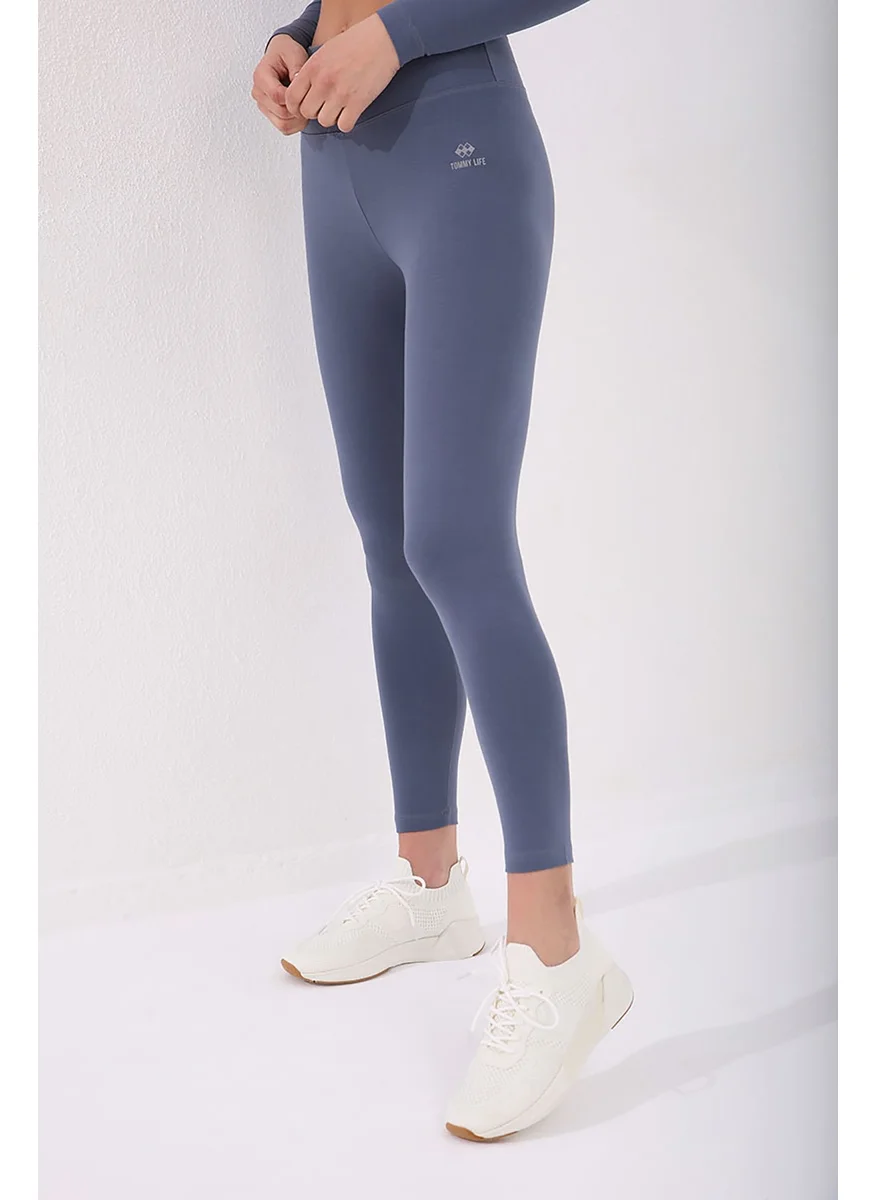Tommy Life Petrol Women's High Waist Slim Fit Skinny Leg LEGGINGS-94011