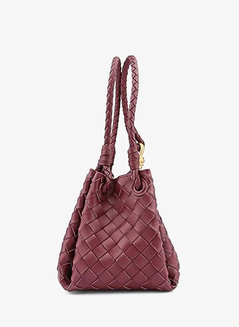 Cuple Maroon Women’s Woven Shoulder Bag for Women | Best Price UAE