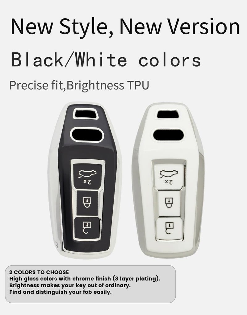 ontto TPU Car Key Fob Cover for Audi A5 S5 A6 S6 Q5 SQ5 Q6 SQ6 (2025 Onwards) - Black - Image 3