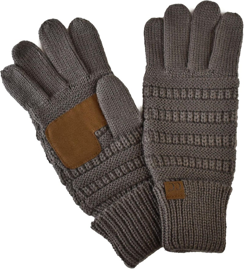 Unisex Cable Knit Winter Warm Anti-Slip Touchscreen Texting Gloves
