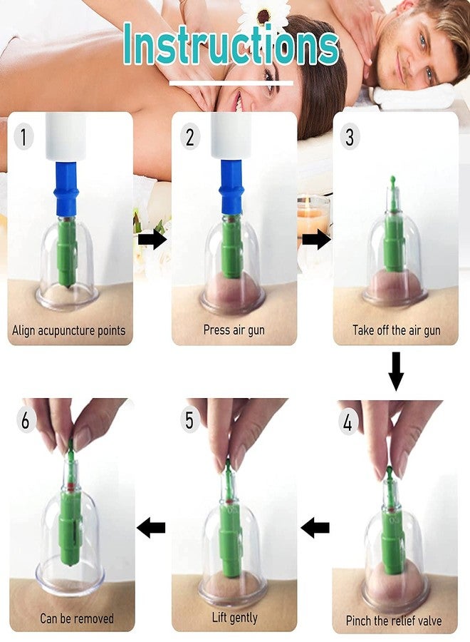 AVMPHD 12 Cupping Cups Bio Magnetic Traditional Chinese Therapy Cupping Set Household Pull Out Vacuum Cupping Kit/Chinese Massage Medical Cupping Set Suction Acupuncture with Extension Tube - Image 4