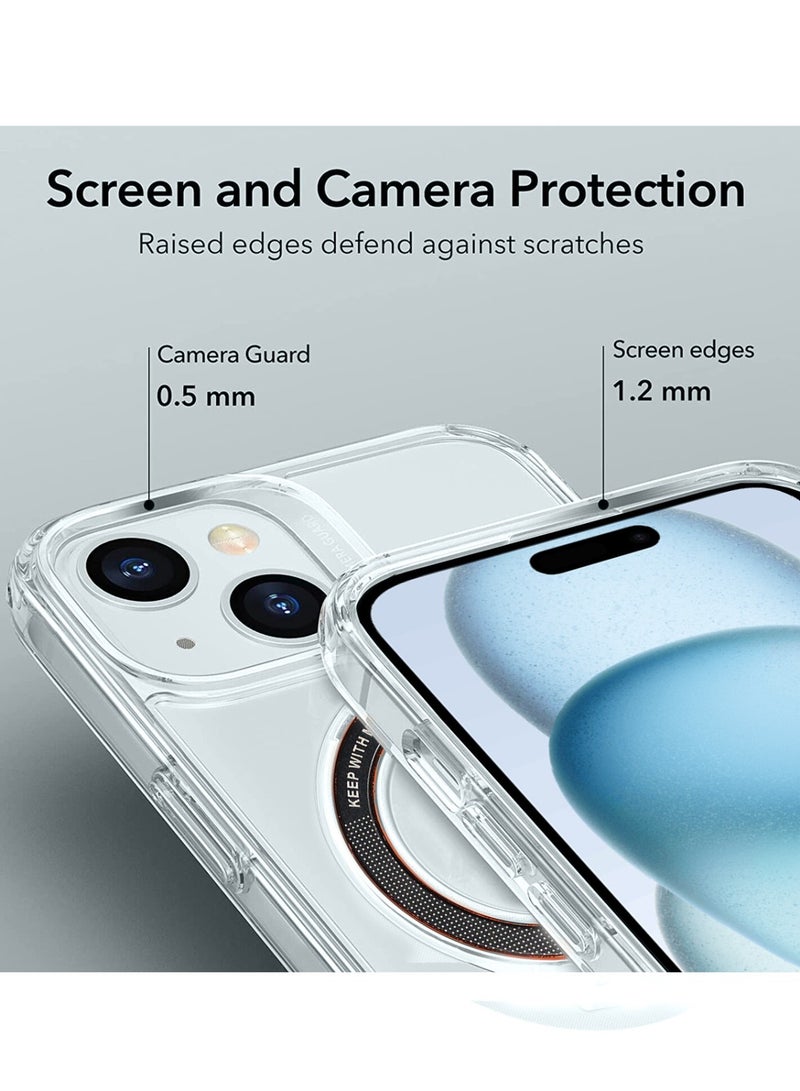 Techie Soft TPU Magnetic Mag Stand Ring Holder Case Cover for Apple iPhone 15 Plus – Clear - Image 2