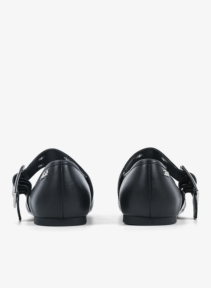 Karl Lagerfeld Karo Buckle Strap Ballerinas