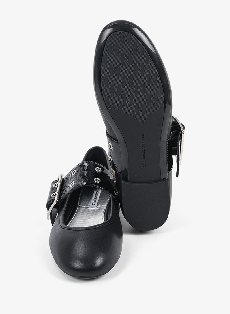 Karl Lagerfeld Karo Buckle Strap Ballerinas - Image 5