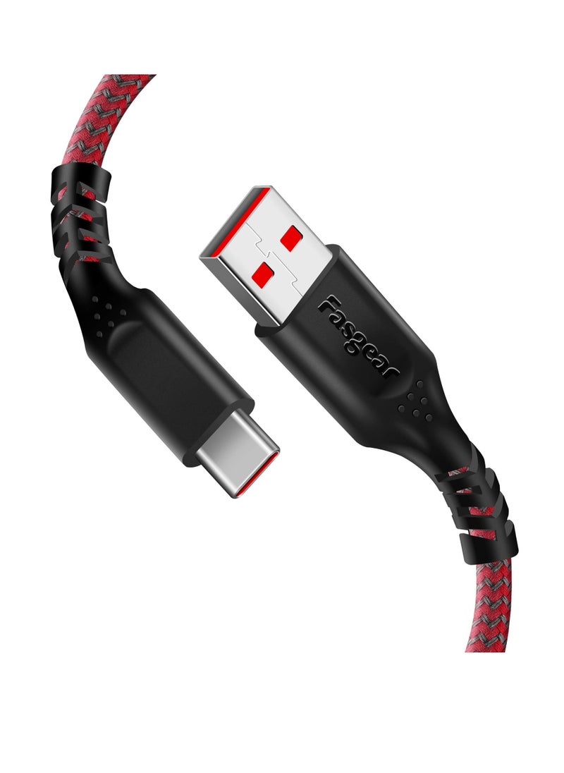 Fasgear Cable 1 Pack 3ft Dash Charging Usb C Cable Fast Charge Nylon Braided Data Sync Usb Type C Cable  - Image 1