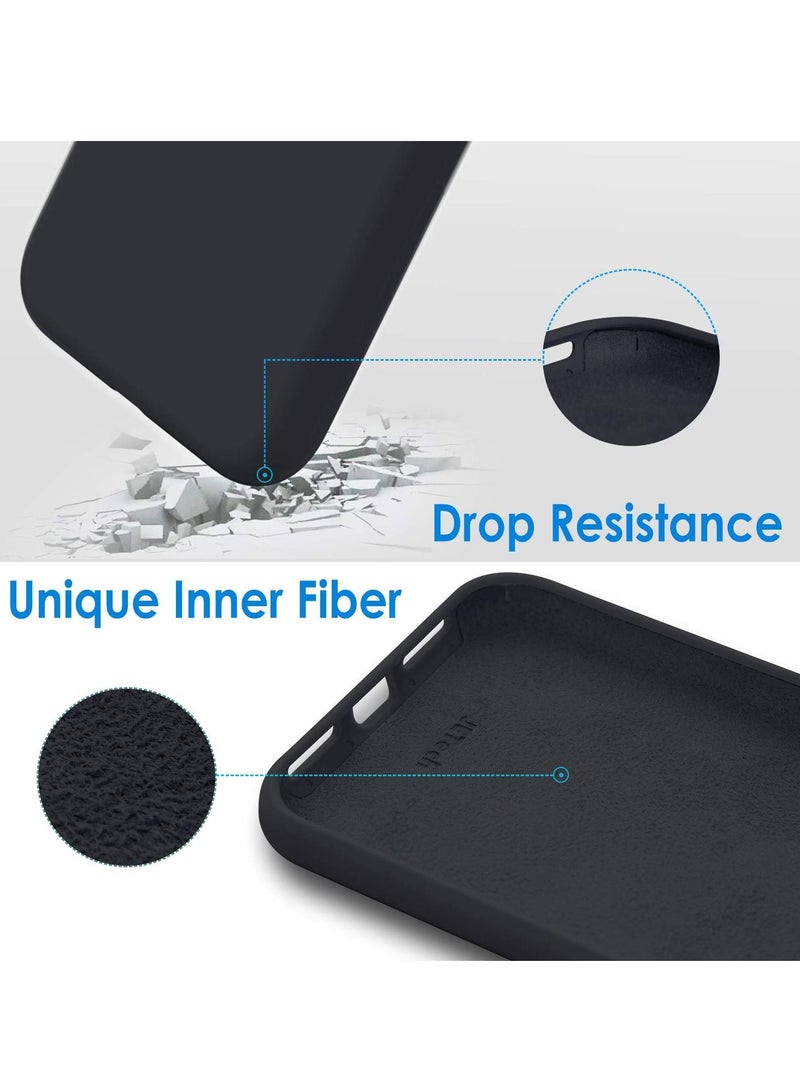 جي تيك جراب من السيليكون لهاتف iPhone X iPhone XS مقاس 5.8 بوصة مصنوع من السيليكون الناعم الملمس حافظة واقية لكامل الجسم غطاء مقاوم للصدمات مع بطانة من الألياف الدقيقة - Image 3