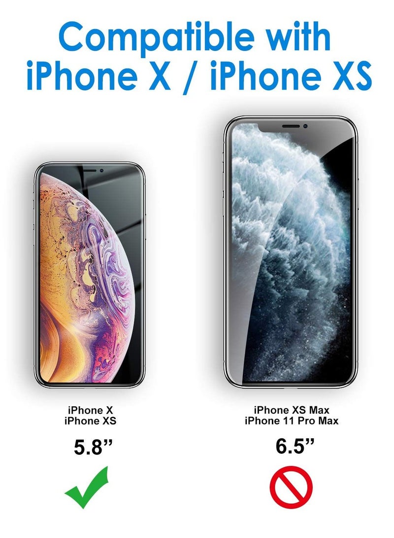 جي تيك جراب من السيليكون لهاتف iPhone X iPhone XS مقاس 5.8 بوصة مصنوع من السيليكون الناعم الملمس حافظة واقية لكامل الجسم غطاء مقاوم للصدمات مع بطانة من الألياف الدقيقة - Image 5