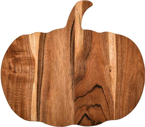 Affinity Decor Halloween Pumpkin Shaped Wood Cutting Board for kitchen Decoration, Gothic Cutting Boards with Handle, Charcuterie Wooden Boards, Serving Platter (Pumpkin Board 12"L x 13"W) - Image 1