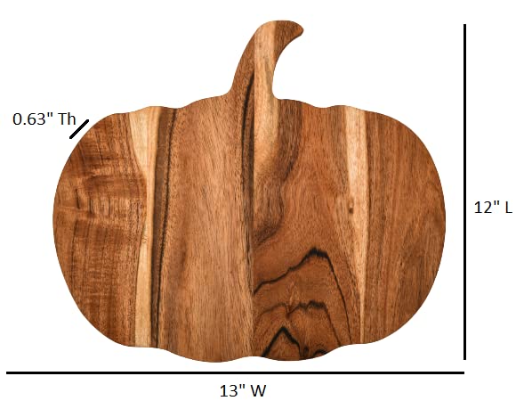 Affinity Decor Halloween Pumpkin Shaped Wood Cutting Board for kitchen Decoration, Gothic Cutting Boards with Handle, Charcuterie Wooden Boards, Serving Platter (Pumpkin Board 12"L x 13"W) - Image 2