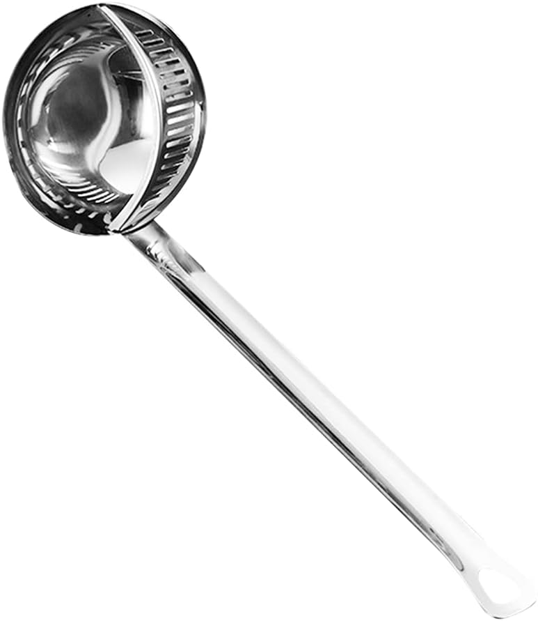 comfrt Oil Filter Spoon Cooking Strainer Hot Pot Filter Stainless Steel Spoon Skimmer Oil Separator Spoon for Kitchen Restaurant - Image 1