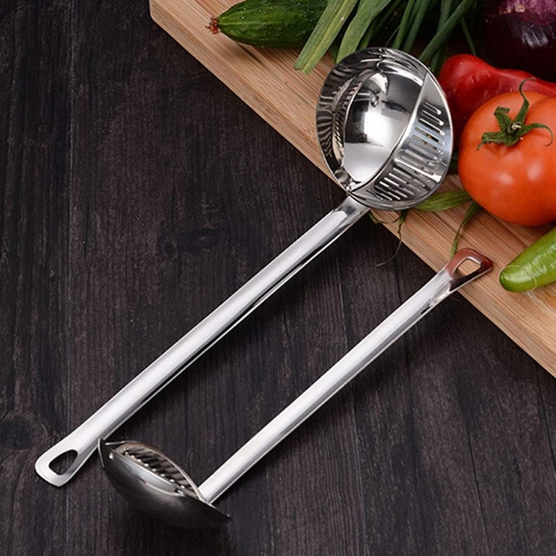 comfrt Oil Filter Spoon Cooking Strainer Hot Pot Filter Stainless Steel Spoon Skimmer Oil Separator Spoon for Kitchen Restaurant - Image 2