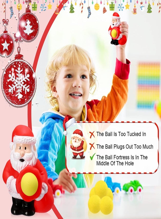 Vinsot Christmas Santa Claus Popper Toy with 5 Shoot Foam Balls Cute Holiday Popper Toy Shoot Ball Toys Christmas Stocking Stuffers for Kids Holiday Party Favors - Image 4