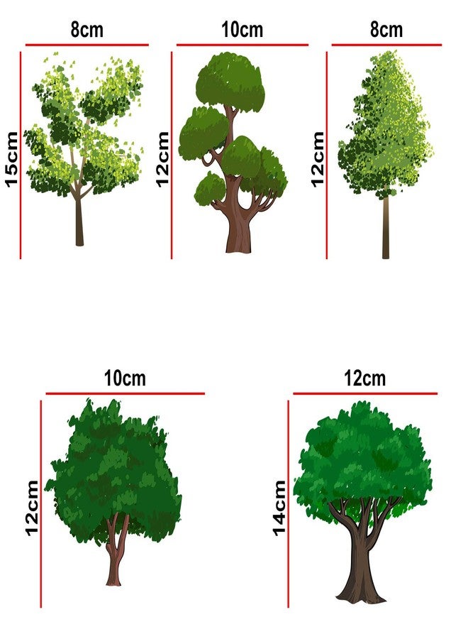 Decopix Scenic Tree -Nature Decorative PVC Vinyl Wall Sticker Combo Pack for Switch Panel Board, Laptop, Fridge Sm4006 - Set of 5 - Image 2