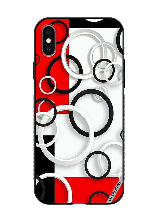 VR CREATIVE - Protective Case Cover For Apple iPhone XS Max Colorful Circle Design  Multicolour - Image 1