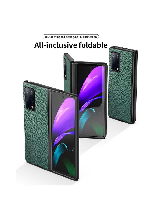 Green Tiger Case For Huawei Mate X2 Leather Texture + PC Full Coverge Folding Case - Image 2