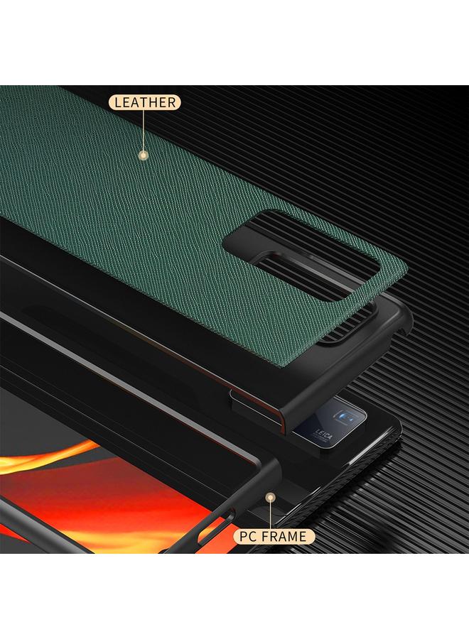 Green Tiger Case For Huawei Mate X2 Leather Texture + PC Full Coverge Folding Case - Image 5