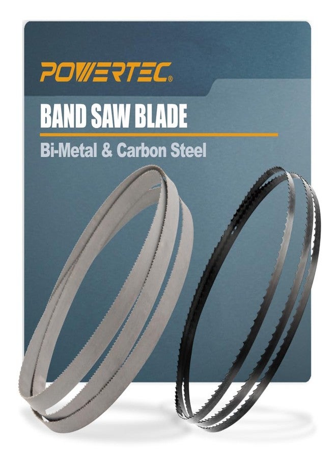 POWERTEC 72-1/2 Inch Bandsaw Blades Assortment for Woodworking & Non-Ferrous Metal Cutting, Band Saw Blades for Delta 28-195, RYOBI BS-5DN, Craftsman, Skil and Dremel 10" Band Saw, 2pk (13711) - Image 1