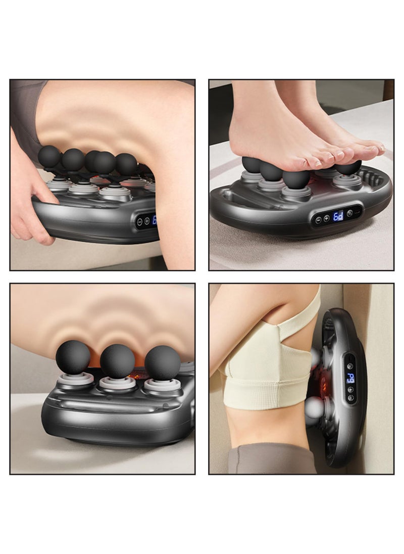 Vparty 12 Head Massage Gun Tissue, Percussion Massage Gun, 12-Head Cordless Handheld Muscle with Heat, 9 Levels Rechargeable Thigh Massager Body Muscle Pain Relief  - Image 5