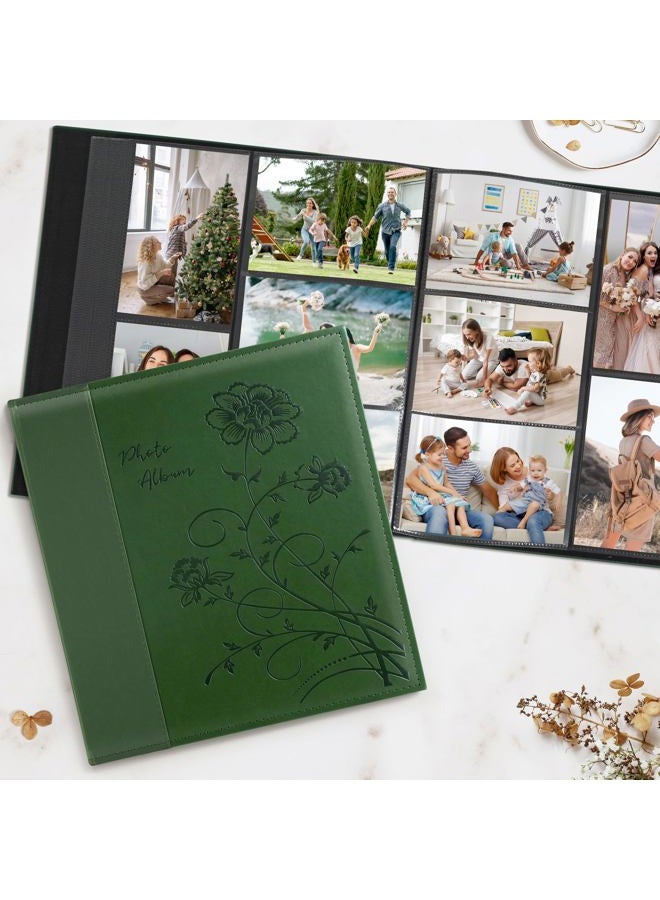 Artmag Photo Album 4x6 1000 Photos, Large Capacity Wedding Family Leather Cover Picture Albums Holds Horizontal and Vertical 4x6 Photos with Black Pages(Dark Green) - Image 4