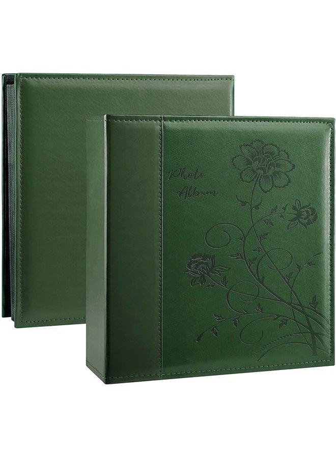 Artmag Photo Album 4x6 1000 Photos, Large Capacity Wedding Family Leather Cover Picture Albums Holds Horizontal and Vertical 4x6 Photos with Black Pages(Dark Green) - Image 1