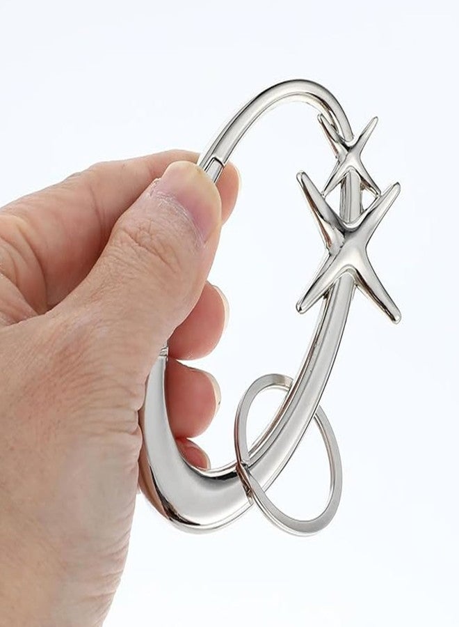 Leechy 2 Pcs Y2K Cute Star and Irregular Carabiner Keychain Set, Cool Belt Loop Clip and Heavy Duty Metal Key Ring Holder for Backpack Purse Car Keys Accessories - Image 5