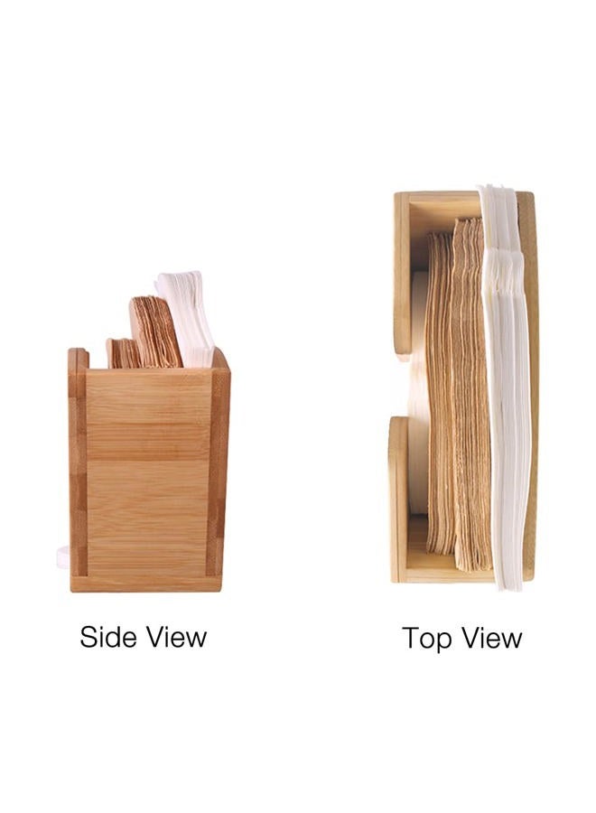 Unibene Bamboo Coffee Filter Holder, Coffee Paper Storage Container Dispenser Rack Shelf for Aeropress, Chemex, Hario V60 and Melitta Cone Filters - Image 3