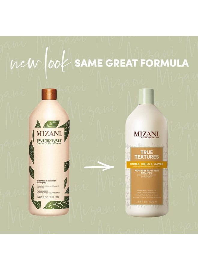 Mizani True Textures Moisture Replenish Shampoo ; With Coconut Oil ; Sulfate & Parabenfree ; For Curly Hair ; 33.8 Fl Oz - Image 3