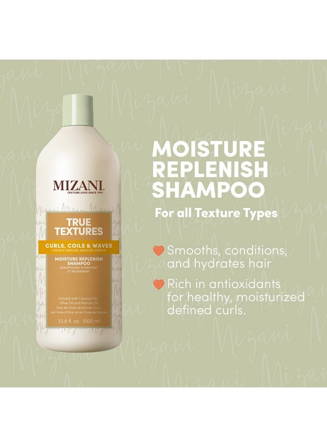 Mizani True Textures Moisture Replenish Shampoo ; With Coconut Oil ; Sulfate & Parabenfree ; For Curly Hair ; 33.8 Fl Oz - Image 5