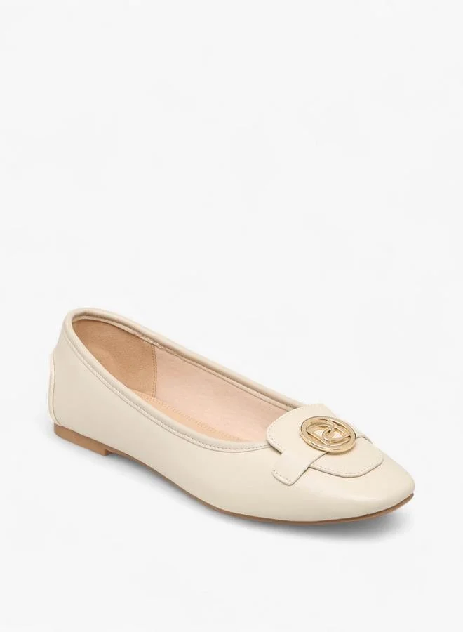 Paprika Logo Accent Slip-On Ballerina Shoes