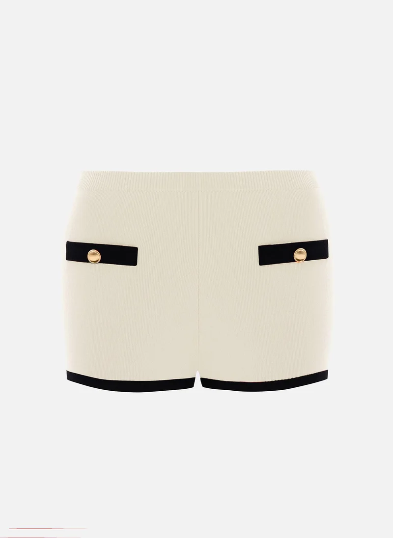 Lichi Mini knitted shorts with contrasting details