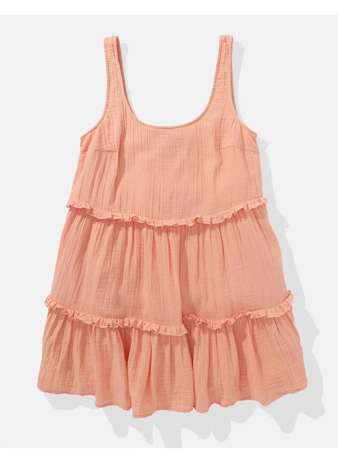 American Eagle Strappy Ruffled Tiered Dress